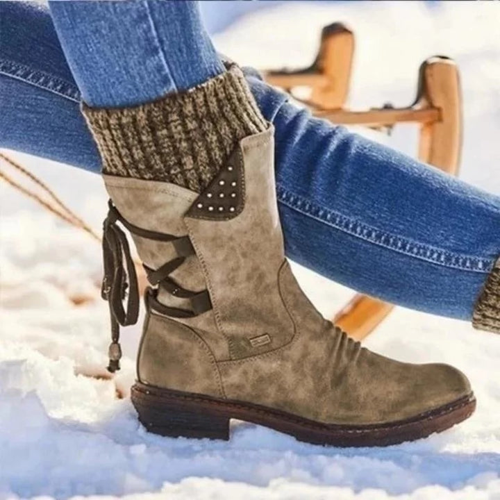 Amelia - Bottes imperméables mi-mollet avec fermeture éclair