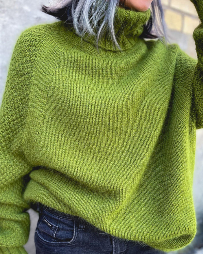 CYARA | PULL OVERSIZE VERT OLIVE