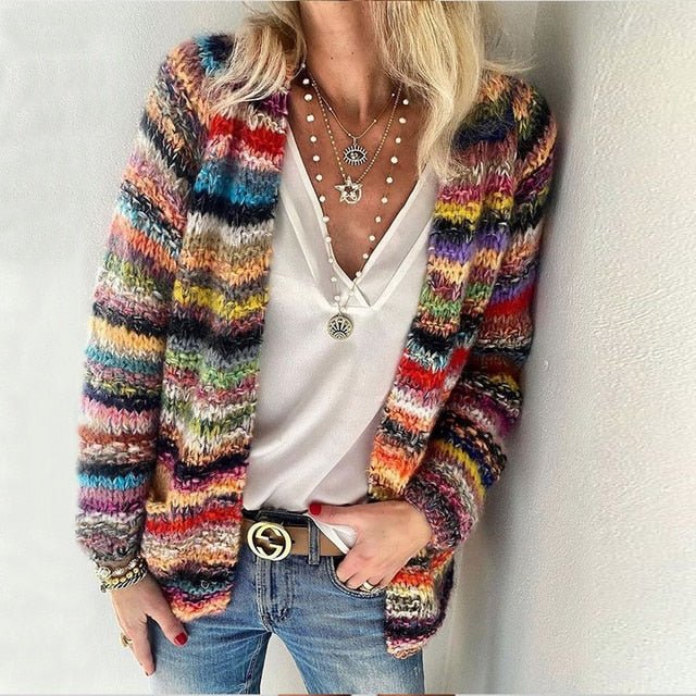 Catherine™ - Cardigan en coton confortable multicolore